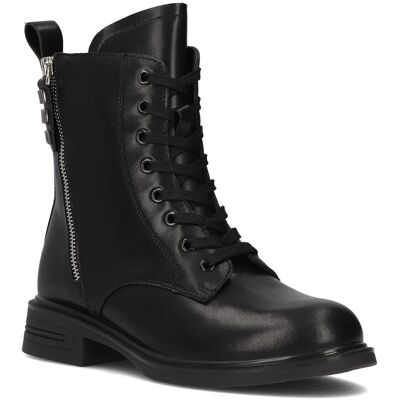 Botki damskie jesienne skórzane ocieplane czarne Filippo DBT6303/24-37 Botki damskie jesienne skórzane ocieplane czarne Filippo DBT6303/24-37
