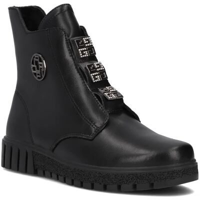 Botki damskie jesienne skórzane ocieplane czarne Filippo DBT6360/24-37 Botki damskie jesienne skórzane ocieplane czarne Filippo DBT6360/24-37