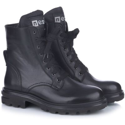 Botki damskie Nessi 21134 czarny 1 czarne skórzane 37 Botki damskie Nessi 21134 czarny 1 czarne skórzane 37