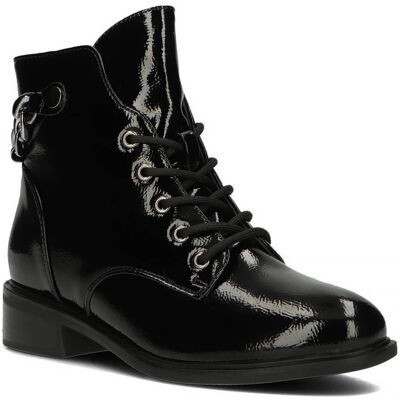 Botki damskie ocieplane lakierowane czarne Filippo 3995-40 Botki damskie ocieplane lakierowane czarne Filippo 3995-40