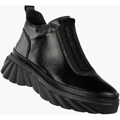 Botki Damskie Skórzane Buty Na Platformie Ocieplane Na Zimę Czarne Filippo DBT7426/25BK Czarny 40 Botki Damskie Skórzane Buty Na Platformie Ocieplane Na Zimę Czarne Filippo DBT7426/25BK Czarny 40
