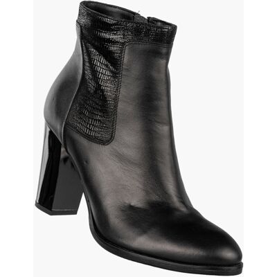 Botki Damskie Skórzane Buty Na Słupku Zimowe Elegancka Czarne Darex B-160/3 Czarny 41 Botki Damskie Skórzane Buty Na Słupku Zimowe Elegancka Czarne Darex B-160/3 Czarny 41