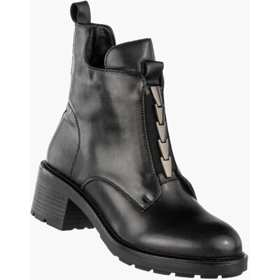 Botki Damskie Skórzane Buty Ocieplane Zimowe Klasyczne Czarne Jezzi SFY24172-3 Czarny 37 Botki Damskie Skórzane Buty Ocieplane Zimowe Klasyczne Czarne Jezzi SFY24172-3 Czarny 37