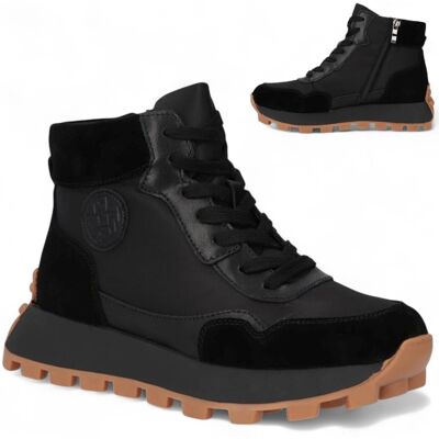 Botki Damskie SKÓRZANE FILIPPO Jesienne Sneakersy wysokie Ciepłe Czarne 39 Botki Damskie SKÓRZANE FILIPPO Jesienne Sneakersy wysokie Ciepłe Czarne 39