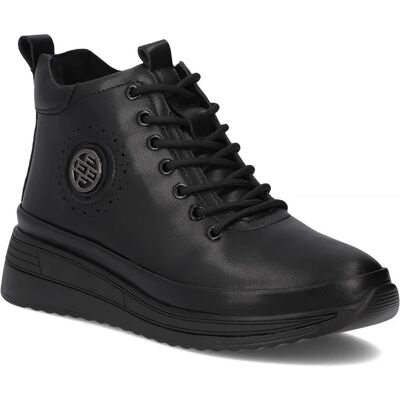 Botki damskie skórzane ocieplane na platformie Filippo DBT4215/25 czarne-40 Botki damskie skórzane ocieplane na platformie Filippo DBT4215/25 czarne-40