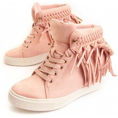 Botki na koturnie Montevita Indig3 Pink Botki na koturnie Montevita Indig3 Pink