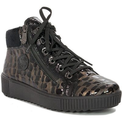 Botki Rieker na platformie ocieplane Bronze Black-37 Botki Rieker na platformie ocieplane Bronze Black-37