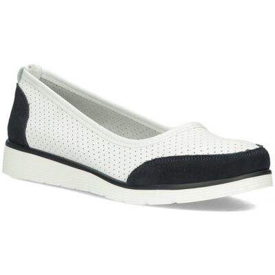 Buty baleriny damskie skórzane Filippo DP4524 białe-36 Buty baleriny damskie skórzane Filippo DP4524 białe-36