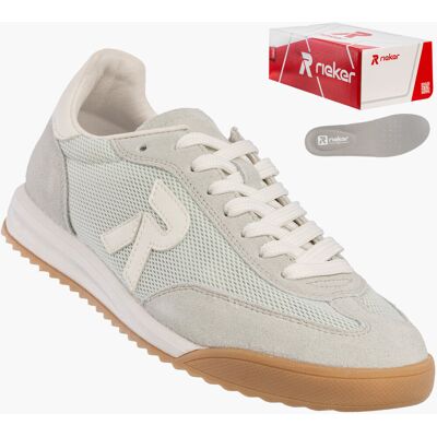 Buty Damskie RIEKER Półbuty Skórzane Sportowe Sneakersy Miętowe W4000-52 38 Buty Damskie RIEKER Półbuty Skórzane Sportowe Sneakersy Miętowe W4000-52 38