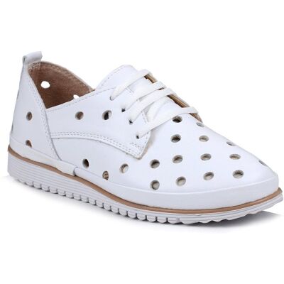 Inny producent Buty damskie skórzane białe sznurowane ażurowe Loretta Vitale 564 -39 Inny producent Buty damskie skórzane białe sznurowane ażurowe Loretta Vitale 564 -39
