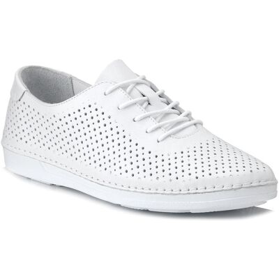 Inny producent Buty damskie skórzane sznurowane ażurowe białe Loretta Vitale 227-39 Inny producent Buty damskie skórzane sznurowane ażurowe białe Loretta Vitale 227-39