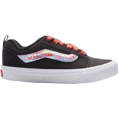Buty damskie Vans Knu Skool czarne trampki skórzane-37 Buty damskie Vans Knu Skool czarne trampki skórzane-37