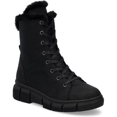 Buty damskie zimowe botki ocieplane czarne wysokie Rieker X3402-00-37 Buty damskie zimowe botki ocieplane czarne wysokie Rieker X3402-00-37