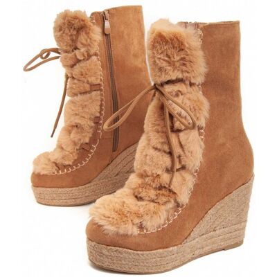 Buty koturnowe Montevita Bottavita21 Brown Buty koturnowe Montevita Bottavita21 Brown