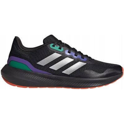 Buty męskie adidas Runfalcon 3 TR czarno-zielono-fioletowe HP7570 41 1/3 Buty męskie adidas Runfalcon 3 TR czarno-zielono-fioletowe HP7570 41 1/3
