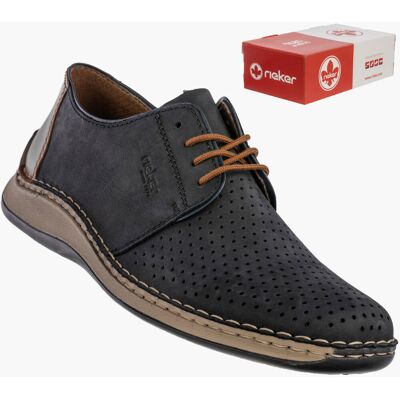 Buty Męskie RIEKER Półbuty Skórzane Casual Ażurowe Granatowe 05226-14 40 Granatowy Buty Męskie RIEKER Półbuty Skórzane Casual Ażurowe Granatowe 05226-14 40 Granatowy