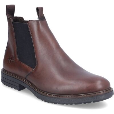 Buty męskie zimowe Rieker 33180 sztyblety skórzane ocieplane brązowe-41 Buty męskie zimowe Rieker 33180 sztyblety skórzane ocieplane brązowe-41