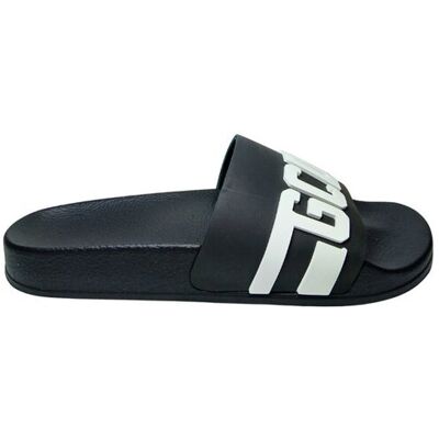 buty mężczyzna GCDS Sliders logo chain black-white buty mężczyzna GCDS Sliders logo chain black-white