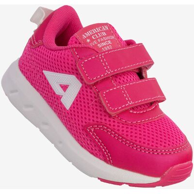 Buty Sportowe Dla Dziewczynki Dziecięce Na Rzepy American Club Różowe ES127/23 25 Fuksja Buty Sportowe Dla Dziewczynki Dziecięce Na Rzepy American Club Różowe ES127/23 25 Fuksja
