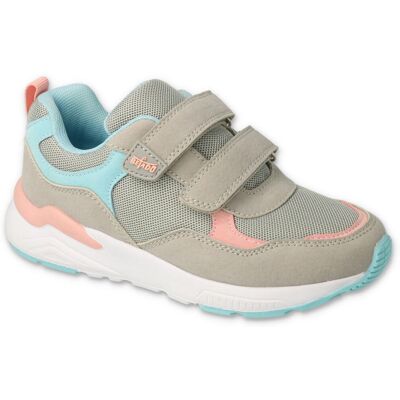 Buty sportowe dziecięce dziewczęce na rzepy szare Befado 516Q238-40 Buty sportowe dziecięce dziewczęce na rzepy szare Befado 516Q238-40