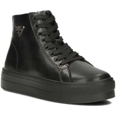 Buty zimowe botki damskie ocieplane czarne na platformie Filippo 4708/23-36 Buty zimowe botki damskie ocieplane czarne na platformie Filippo 4708/23-36