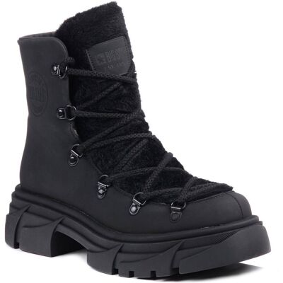 Big Star Shoes Buty zimowe botki damskie workery ocieplane czarne Big Star MM274572-36 Big Star Shoes Buty zimowe botki damskie workery ocieplane czarne Big Star MM274572-36