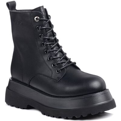 Buty zimowe botki damskie workery ocieplane czarne Goe KK2N4067-39 Buty zimowe botki damskie workery ocieplane czarne Goe KK2N4067-39