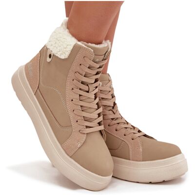 Buty Zimowe Damskie Z Kożuszkiem Lee Cooper LCJ-25-01-3736 Beżowe-38 Buty Zimowe Damskie Z Kożuszkiem Lee Cooper LCJ-25-01-3736 Beżowe-38