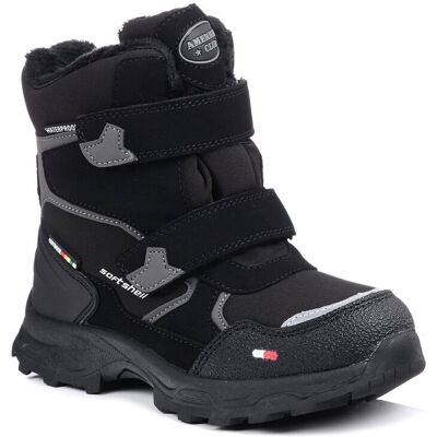 Buty zimowe dziecięce chłopięce ocieplane czarne American Club HL106/23-32 Buty zimowe dziecięce chłopięce ocieplane czarne American Club HL106/23-32