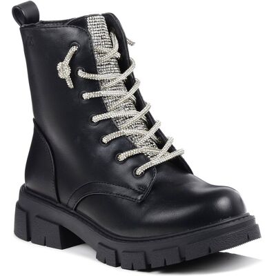 Buty zimowe dziecięce dziewczęce ocieplane botki czarne Wojtyłko 25065-34 Buty zimowe dziecięce dziewczęce ocieplane botki czarne Wojtyłko 25065-34