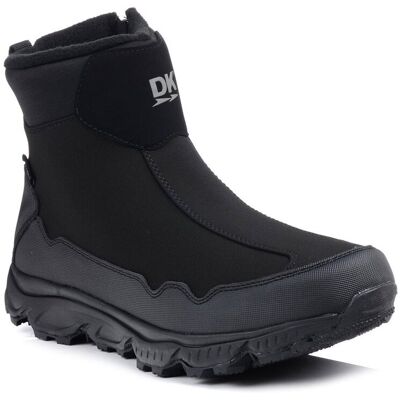 Buty zimowe męskie śniegowce ocieplane czarne za kostkę DK 2462-46 Buty zimowe męskie śniegowce ocieplane czarne za kostkę DK 2462-46