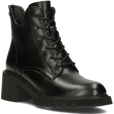 Buty zimowe ocieplane botki damskie na obcasie czarne Filippo DBT4858/23-39 Buty zimowe ocieplane botki damskie na obcasie czarne Filippo DBT4858/23-39
