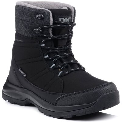 Buty zimowe ocieplane damskie śniegowce wysokie czarne softshell DK 2104-39 Buty zimowe ocieplane damskie śniegowce wysokie czarne softshell DK 2104-39