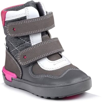 Buty zimowe ocieplane wełną dziewczęce skórzane na rzepy Bartek 91874-21 Buty zimowe ocieplane wełną dziewczęce skórzane na rzepy Bartek 91874-21