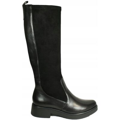 CAPRICE KOZAKI OFICERKI CZARNE SKÓRA NATURALNA ZAMSZ 39 J8A CAPRICE KOZAKI OFICERKI CZARNE SKÓRA NATURALNA ZAMSZ 39 J8A