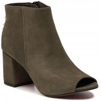 Carinii Damskie Botki Skórzane Khaki 37 3e1g6* Carinii Damskie Botki Skórzane Khaki 37 3e1g6*