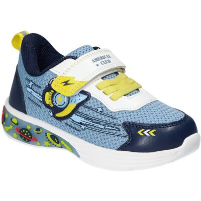 Chłopięce buty statek kosmiczny niebieskie American Club r.26 Chłopięce buty statek kosmiczny niebieskie American Club r.26