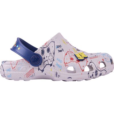 Chodaki dla dzieci Coqui Little Frog Game Over szare 8701-249-3021-27-28 Chodaki dla dzieci Coqui Little Frog Game Over szare 8701-249-3021-27-28