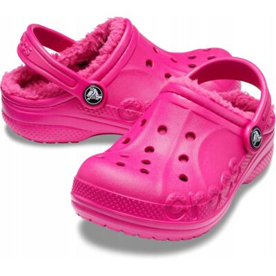 Cieplutkie Dziecięce Klapki z Futerkiem Crocs 32,5 Cieplutkie Dziecięce Klapki z Futerkiem Crocs 32,5