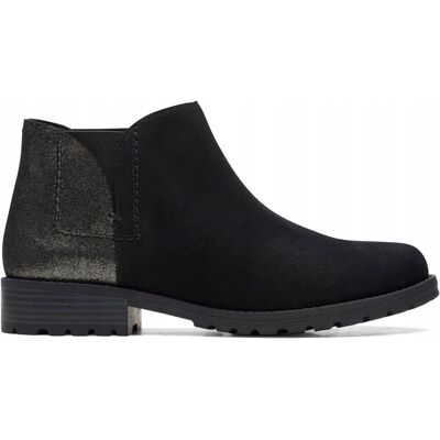 Clarks Botki Damskie Czarne Wsuwane Skórzane 39 Ż5A Clarks Botki Damskie Czarne Wsuwane Skórzane 39 Ż5A