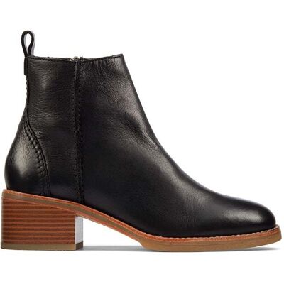 Clarks Cologne Zip Botki damskie czarne skóra 37,5 Clarks Cologne Zip Botki damskie czarne skóra 37,5