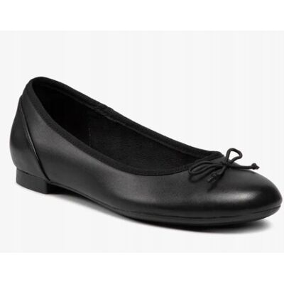 Clarks Czarne Damskie Baleriny Skórzane 39 J3A Clarks Czarne Damskie Baleriny Skórzane 39 J3A