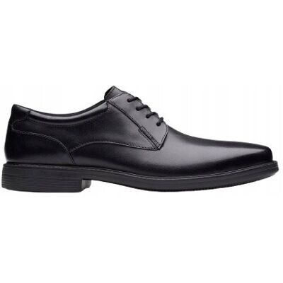Clarks CZARNE PÓŁBUTY MĘSKIE Z SKÓRY NATURALNEJ MIGDAŁOWY NOSEK 44 3CA Clarks CZARNE PÓŁBUTY MĘSKIE Z SKÓRY NATURALNEJ MIGDAŁOWY NOSEK 44 3CA