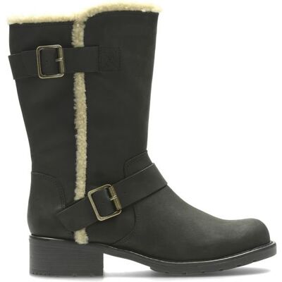 Clarks Kozaki damskie, Orinoco Art Black Leather, rozmiar 37 Clarks Kozaki damskie, Orinoco Art Black Leather, rozmiar 37