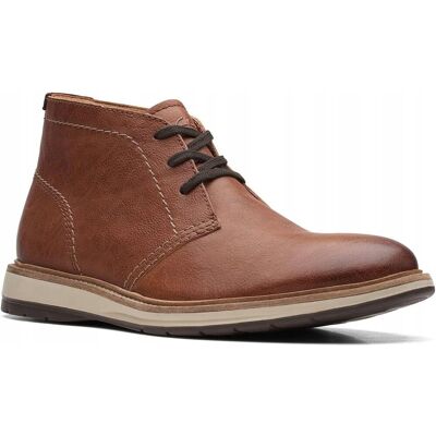 Clarks PÓŁBUTY MĘSKIE BRĄZOWE SKÓRZANE MIGDAŁOWY NOSEK 40 6AA Clarks PÓŁBUTY MĘSKIE BRĄZOWE SKÓRZANE MIGDAŁOWY NOSEK 40 6AA