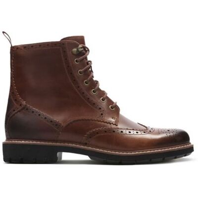 Clarks Trzewiki męskie, Batcombe Lord Dark Tan Lea, brązowy, rozmiar 45 Clarks Trzewiki męskie, Batcombe Lord Dark Tan Lea, brązowy, rozmiar 45
