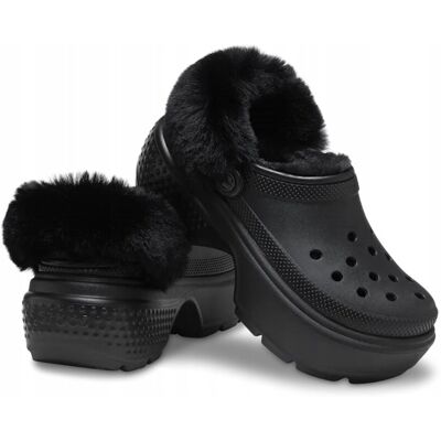 Crocs Damskie Ocieplane Chodaki Buty Platforma Stomp Lined Clog 39-40 Crocs Damskie Ocieplane Chodaki Buty Platforma Stomp Lined Clog 39-40