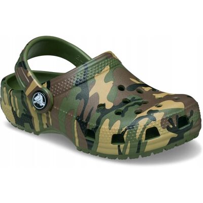 Crocs Dziecięce Buty Klapki Chodaki Lekkie Classic CamouFlage Clog 29-30 Crocs Dziecięce Buty Klapki Chodaki Lekkie Classic CamouFlage Clog 29-30