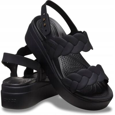 Crocs Wygodne Damskie Buty Sandały Brooklyn Woven Upper Low Wedge 36-37 Crocs Wygodne Damskie Buty Sandały Brooklyn Woven Upper Low Wedge 36-37