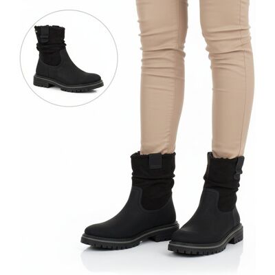 Inny producent Czarne botki damskie eko zamszowe Liora r.38 Inny producent Czarne botki damskie eko zamszowe Liora r.38